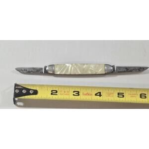 Vintage Imperial Hammer BRAND 2 Blade Mother OF Pearl Handle Pocketknife